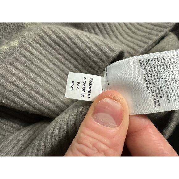 NWT Athleta Hawthorn Textured Crew Sweater Animal Print Sz XL Merino Wool Blend - Picture 10 of 15